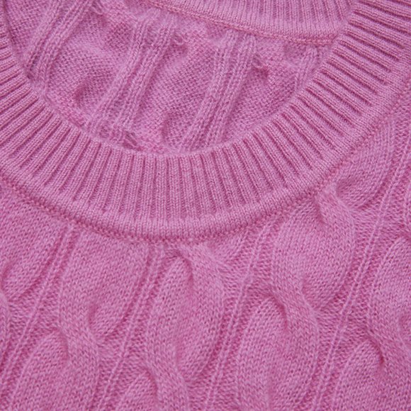 CHICJOC Women 100% Cashmere sweater in rose pink size 40 - Picture 8 of 15